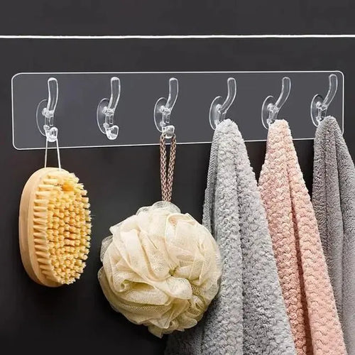 PLASTIC ADHESIVE 6 HOOK STICKER PATTI Bazaar Pakistan