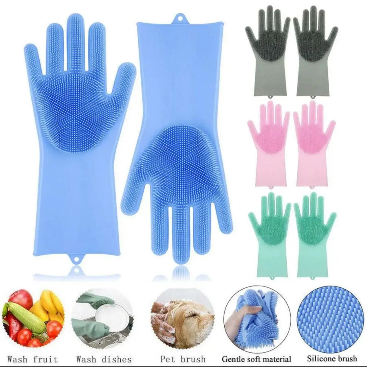 Silicon Washing Gloves Bazaar Pakistan