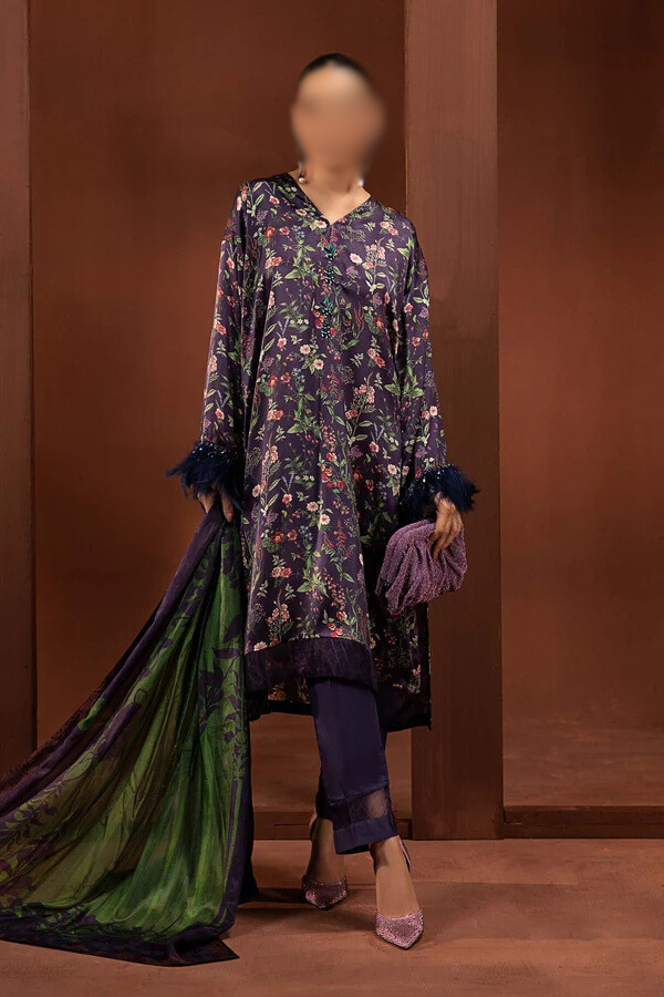 Maria B All Over Khaddar Unstitched 3Pc Suit