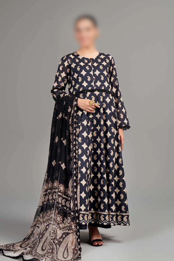 NISHAT 3PC All Over Khaddar