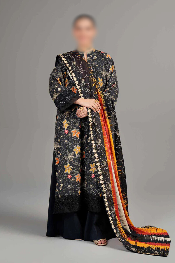 NISHAT 3PC All Over Khaddar