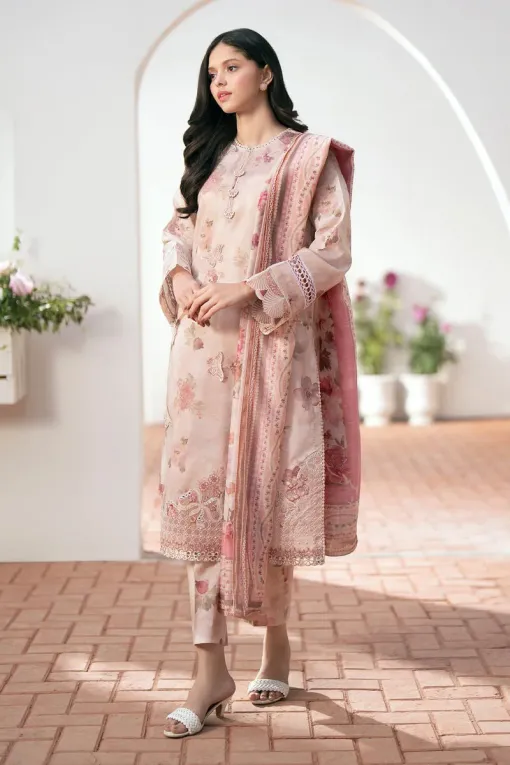 BAROQUE New Arrivals 2024 – 3-Piece Digital Print KARANDI Suit (Unstitched)