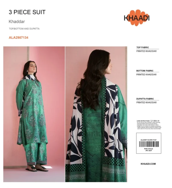 KHAADI All-Over Khaddar 3-Piece Suit