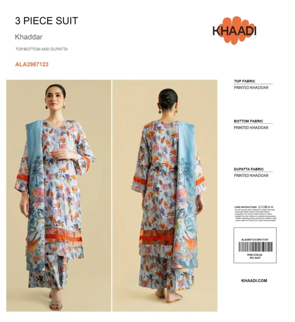 KHAADI All-Over Khaddar 3-Piece Suit