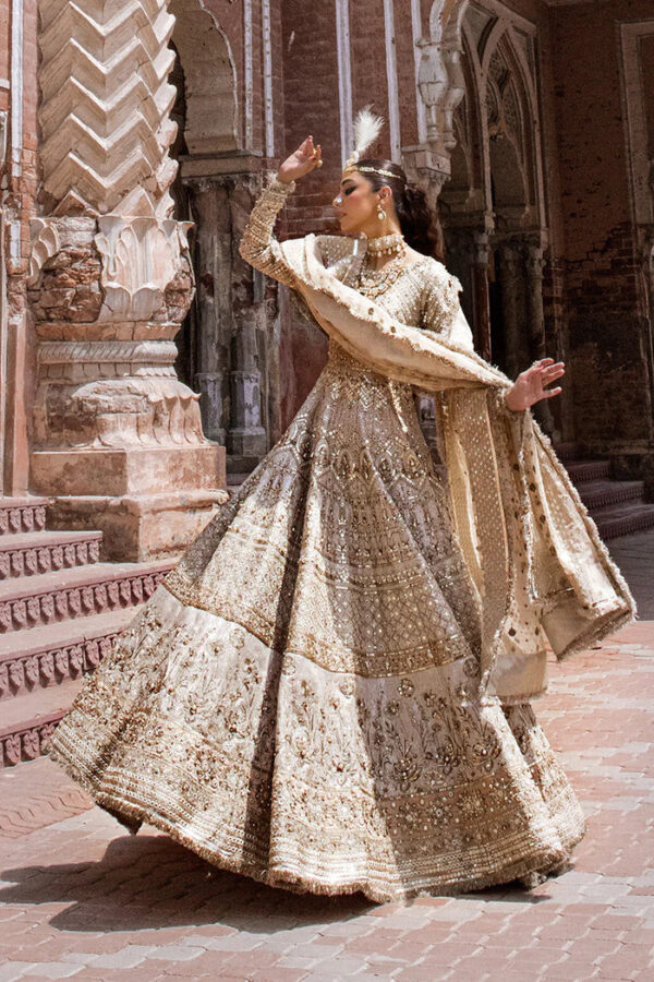 MNR (ZWU-32) MOTI – Formal Embroidered & Pani Work Ensemble - Image 3