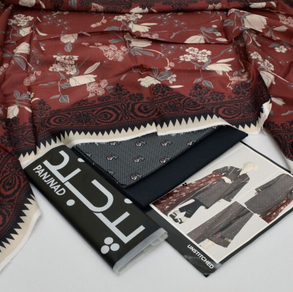PANJAD BY J. 2025 Digital Printed Lawn Collection - 10-Piece Set - Image 2