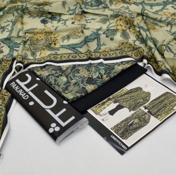 PANJAD BY J. 2025 Digital Printed Lawn Collection - 10-Piece Set - Image 3