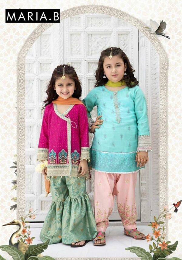 Kids 3PC Embroidered Lawn Suit – Elegant Festive Wear (Ages 5-12 Years) - Image 10