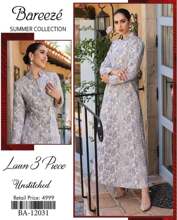 Bereeze 3PC Embroidered Lawn Suit – Premium Summer Collection - 50+ new designs available! ✨ - Image 8