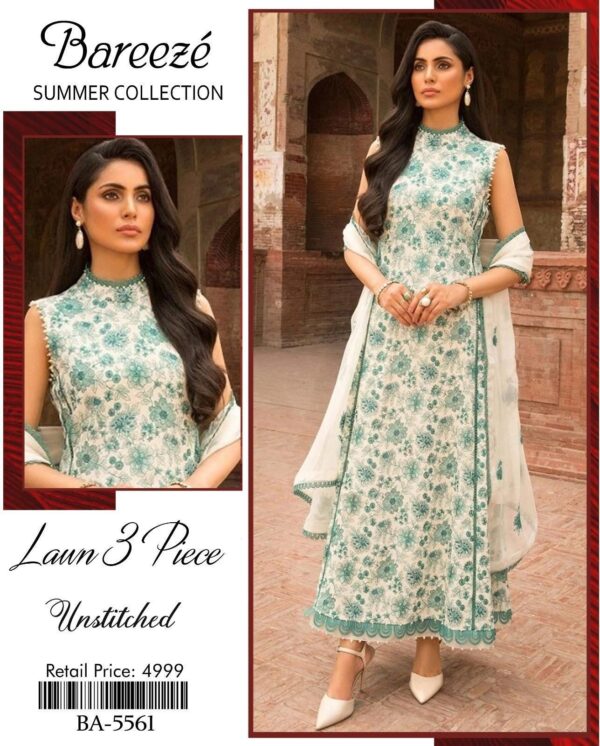 Bereeze 3PC Embroidered Lawn Suit – Premium Summer Collection - 50+ new designs available! ✨ - Image 47