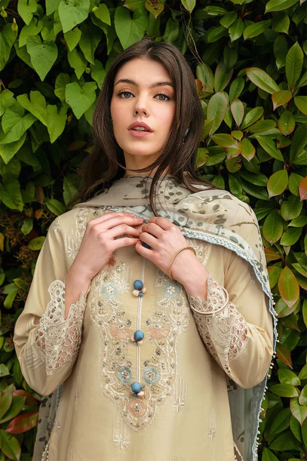 Dhanak Full Heavy Embroidery 3PC Suit - Zara Shahjahan - Image 2