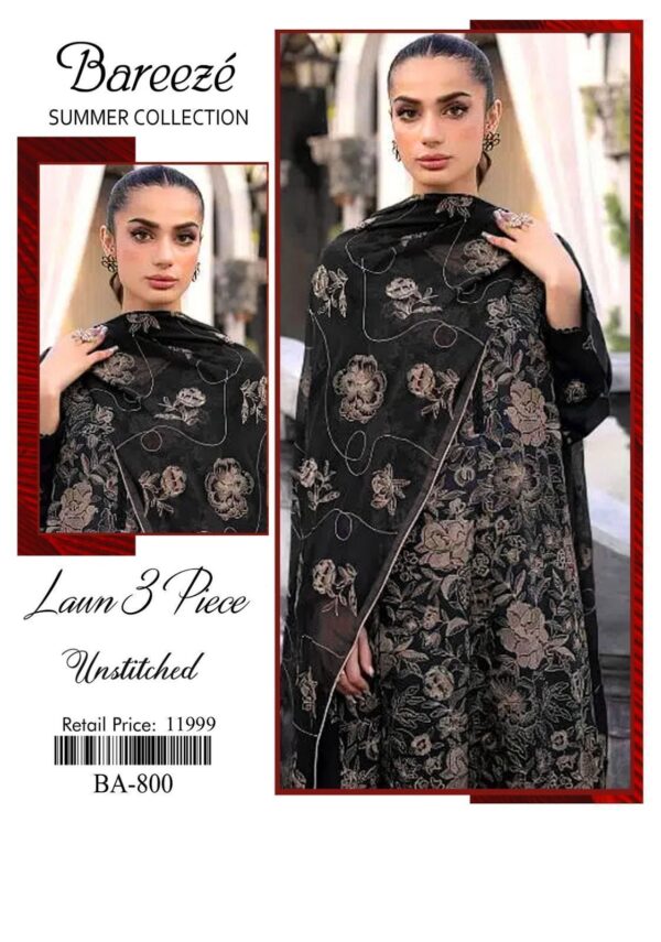 Bereeze 3PC Embroidered Lawn Suit – Premium Summer Collection - 50+ new designs available! ✨ - Image 22