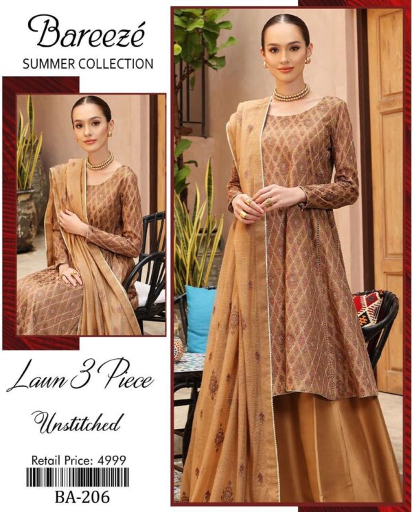 Bereeze 3PC Embroidered Lawn Suit – Premium Summer Collection - 50+ new designs available! ✨ - Image 10
