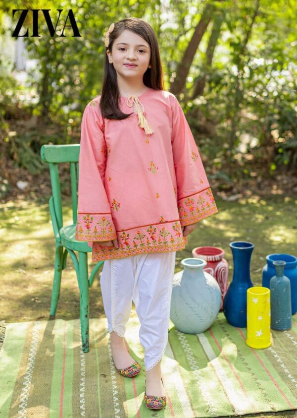 Kids 3PC Embroidered Lawn Suit – Elegant Festive Wear (Ages 5-12 Years) - Image 8
