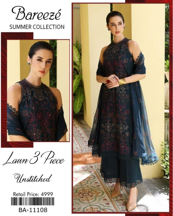 Bereeze 3PC Embroidered Lawn Suit – Premium Summer Collection - 50+ new designs available! ✨ - Image 40
