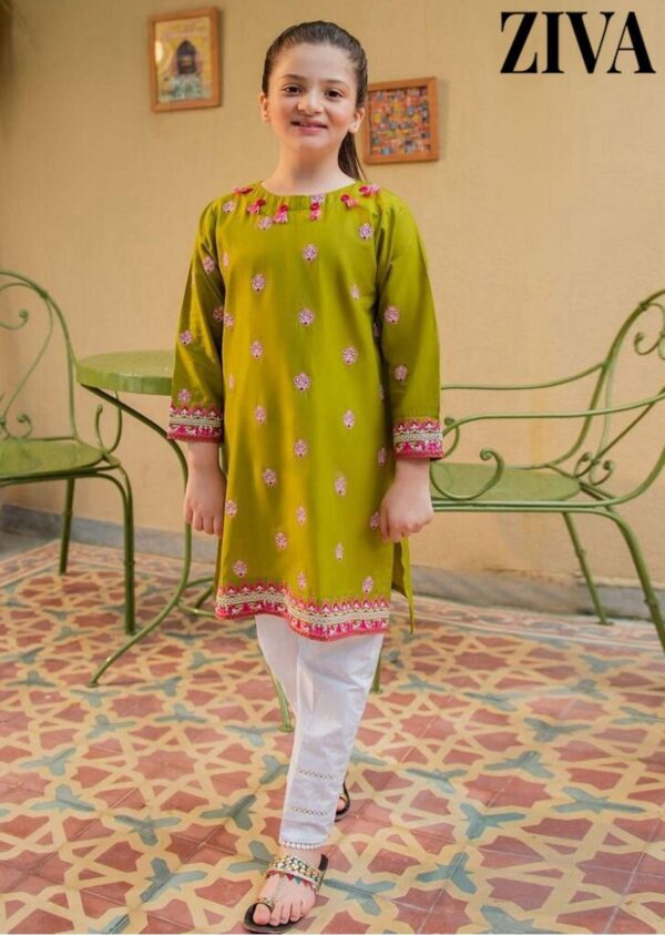 Kids 3PC Embroidered Lawn Suit – Elegant Festive Wear (Ages 5-12 Years) - Image 6