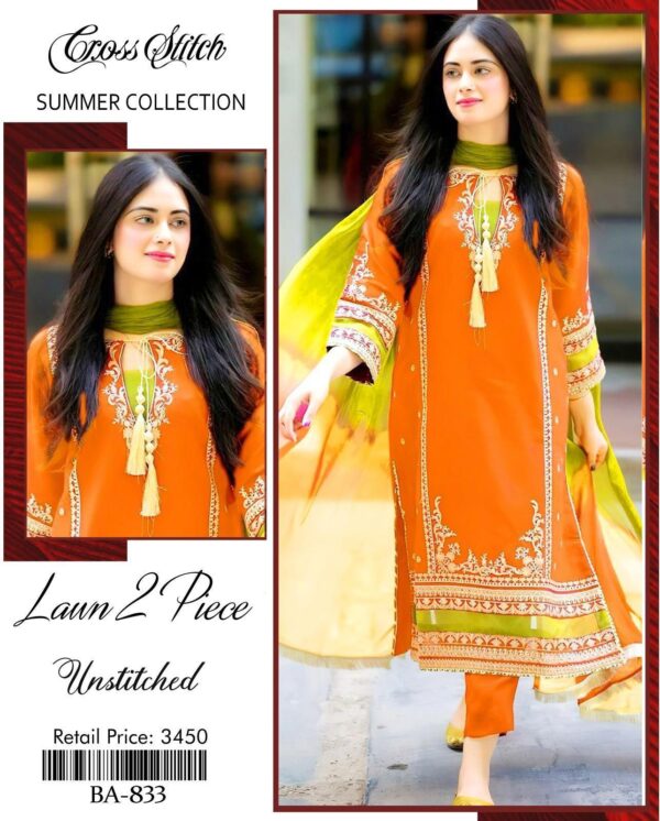 SUMMER COLLECTION – MIX BAMIX 2PC Embroidered Lawn Suit-50+ new designs available! ✨ - Image 15