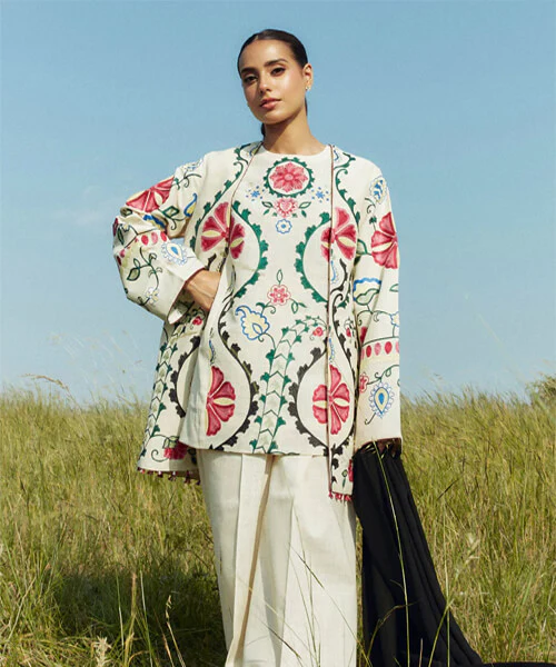 Dhanak Full Heavy Embroidery 3PC Suit - Zara Shahjahan