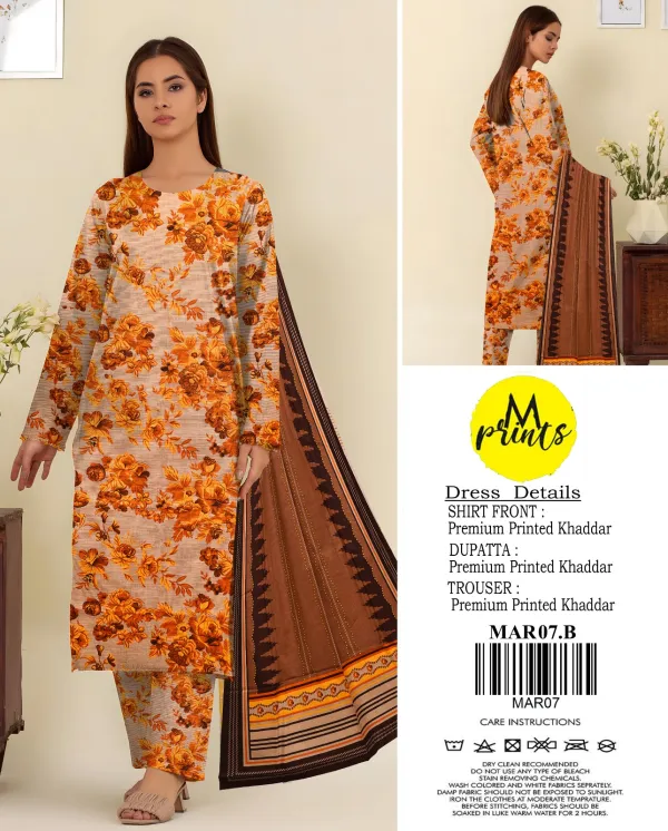 Maria B All Over Digital Khaddar 3PC Suit