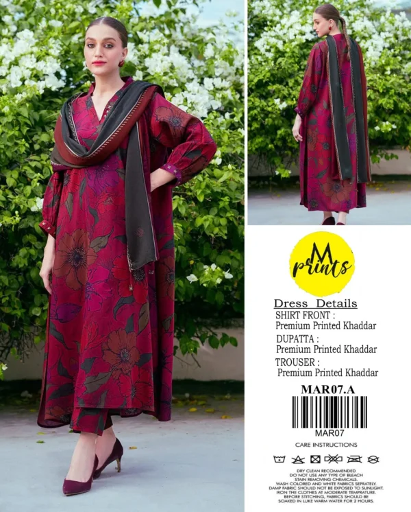 Maria B All Over Digital Khaddar 3PC Suit