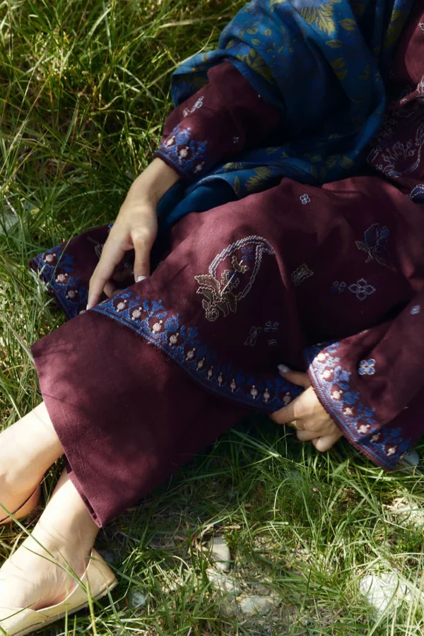 Dhanak Full Heavy Embroidery 3PC Suit - Zara Shahjahan - Image 5