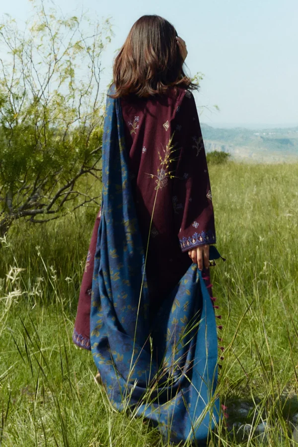 Dhanak Full Heavy Embroidery 3PC Suit - Zara Shahjahan - Image 2