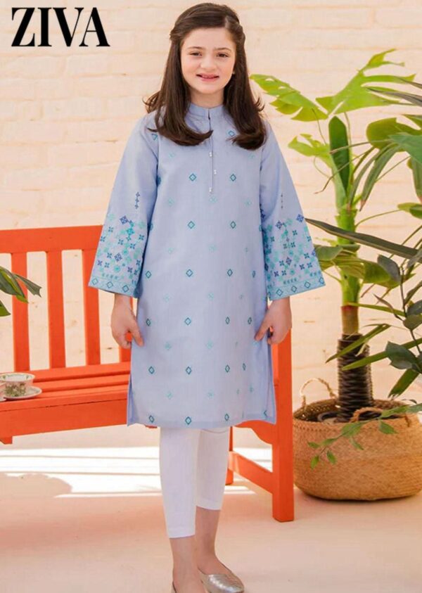 Kids 3PC Embroidered Lawn Suit – Elegant Festive Wear (Ages 5-12 Years) - Image 4