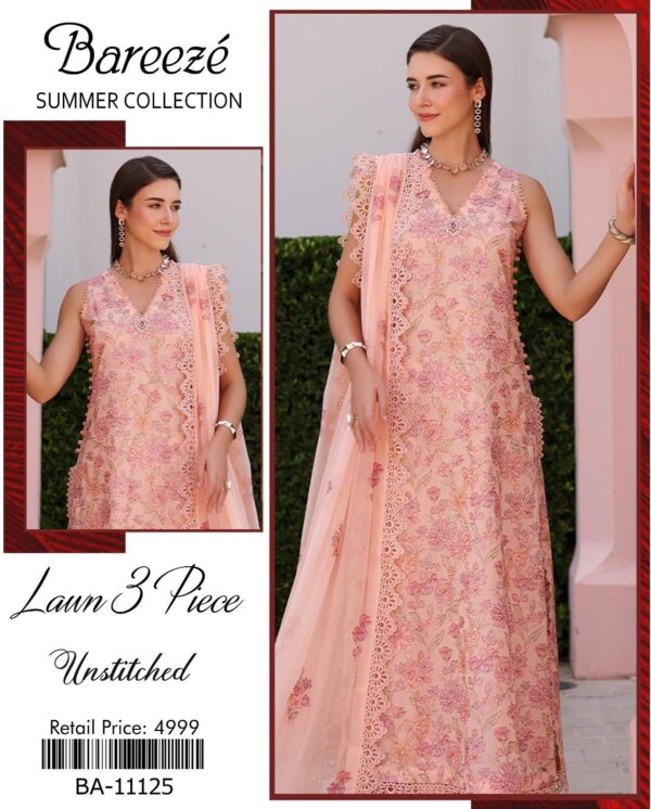 Bereeze 3PC Embroidered Lawn Suit – Premium Summer Collection - 50+ new designs available! ✨ - Image 36