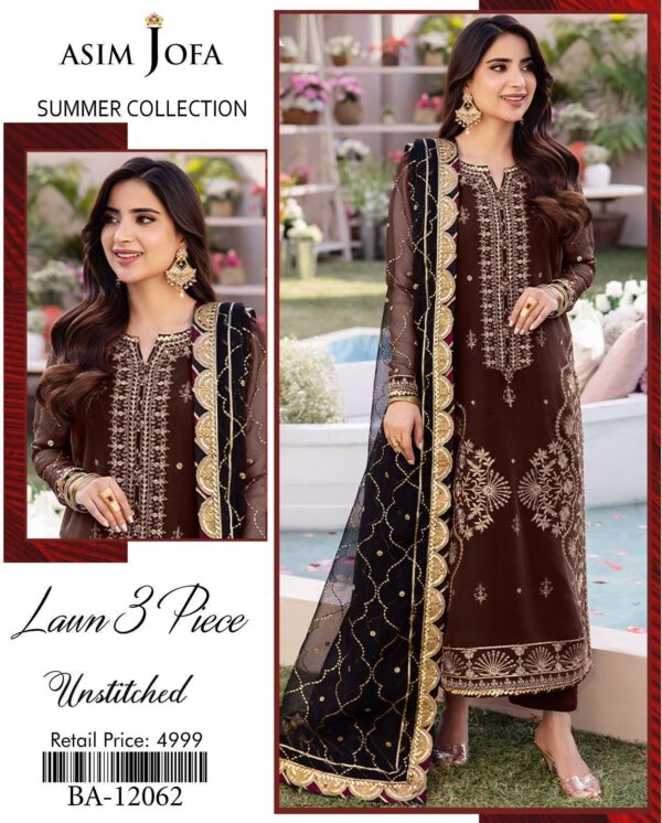 Asim Fofa 3PC Embroidered Lawn Suit –