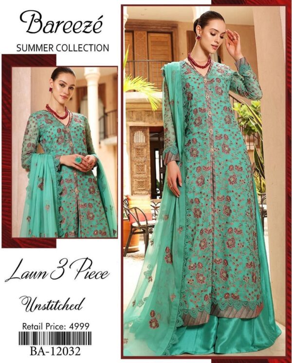 Bereeze 3PC Embroidered Lawn Suit – Premium Summer Collection - 50+ new designs available! ✨ - Image 28