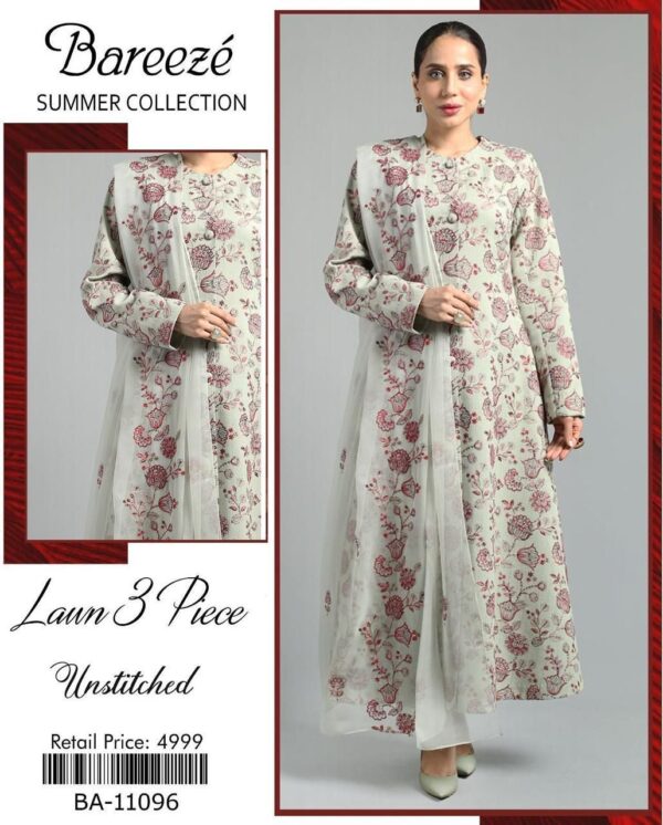 Bereeze 3PC Embroidered Lawn Suit – Premium Summer Collection - 50+ new designs available! ✨ - Image 30