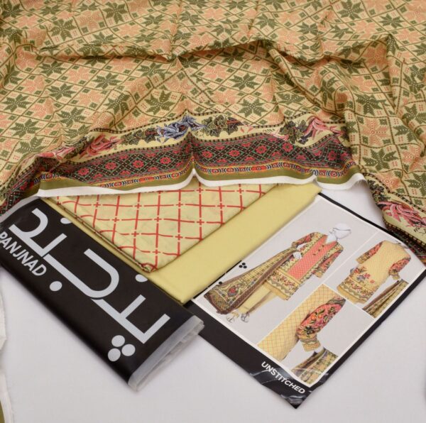 PANJAD BY J. 2025 Digital Printed Lawn Collection - 10-Piece Set - Image 8