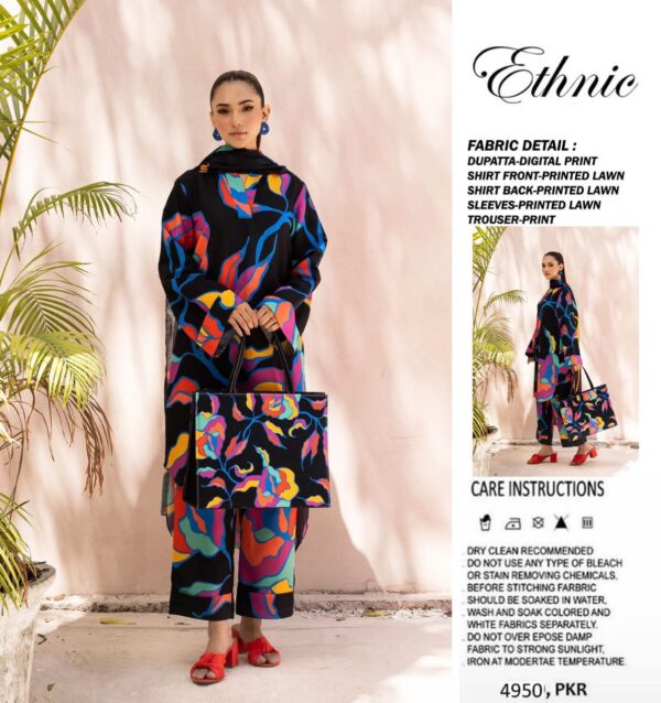 ETHNIC - AIRJET LAWN DIGITAL PRINT ALLOVER 3PC VOLUME - Image 14