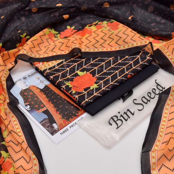 Bin Saeed 20+ Suit bana Dora Opening 2025 Bin Saeed Printed 3pc bana Dora Collection - Image 6