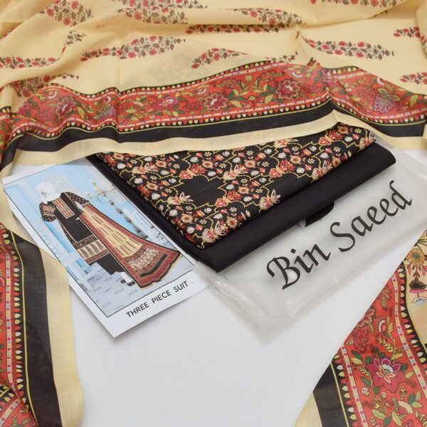 Bin Saeed 20+ Suit bana Dora Opening 2025 Bin Saeed Printed 3pc bana Dora Collection - Image 19