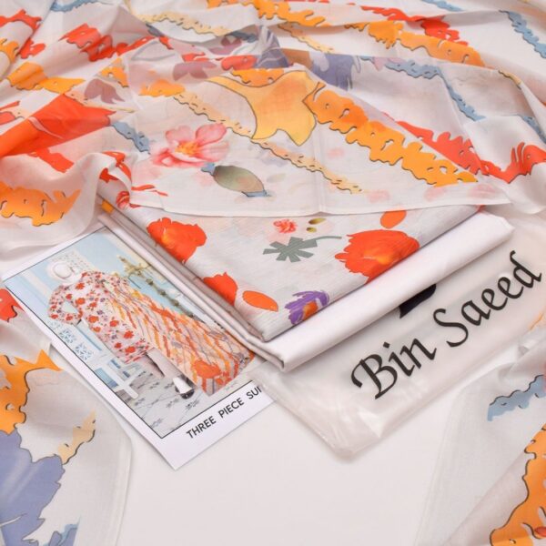 Bin Saeed 20+ Suit bana Dora Opening 2025 Bin Saeed Printed 3pc bana Dora Collection - Image 5