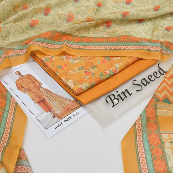 Bin Saeed 20+ Suit bana Dora Opening 2025 Bin Saeed Printed 3pc bana Dora Collection - Image 2