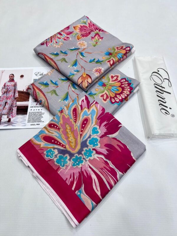 ETHNIC - AIRJET LAWN DIGITAL PRINT ALLOVER 3PC VOLUME - Image 2