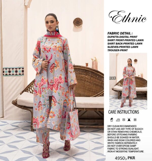 ETHNIC - AIRJET LAWN DIGITAL PRINT ALLOVER 3PC VOLUME