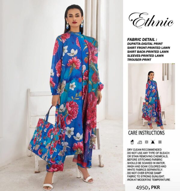 ETHNIC - AIRJET LAWN DIGITAL PRINT ALLOVER 3PC VOLUME
