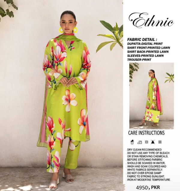 ETHNIC - AIRJET LAWN DIGITAL PRINT ALLOVER 3PC VOLUME - Image 8