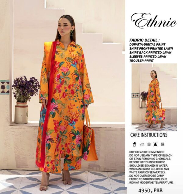 ETHNIC - AIRJET LAWN DIGITAL PRINT ALLOVER 3PC VOLUME