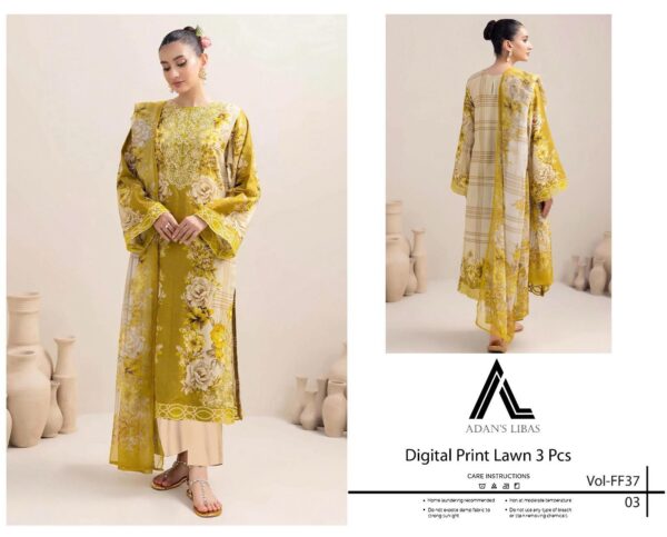ADAN LIBAS AIRJET LAWN DIGITAL PRINT VOLUME 3Pc - Image 11