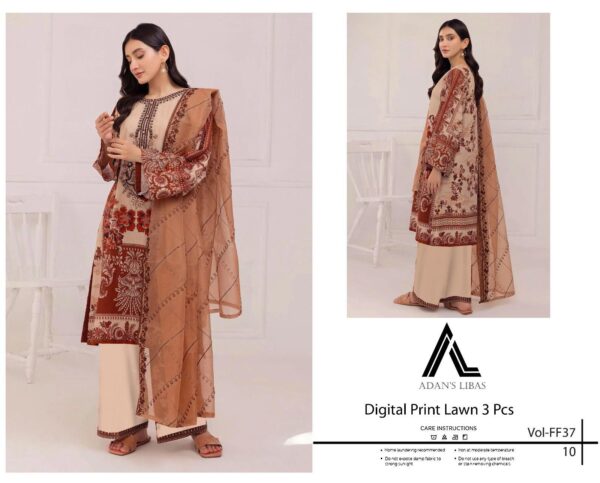 ADAN LIBAS AIRJET LAWN DIGITAL PRINT VOLUME 3Pc - Image 8