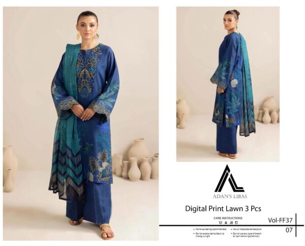 ADAN LIBAS AIRJET LAWN DIGITAL PRINT VOLUME 3Pc - Image 5