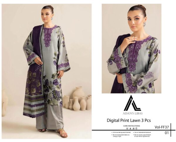 ADAN LIBAS AIRJET LAWN DIGITAL PRINT VOLUME 3Pc - Image 7