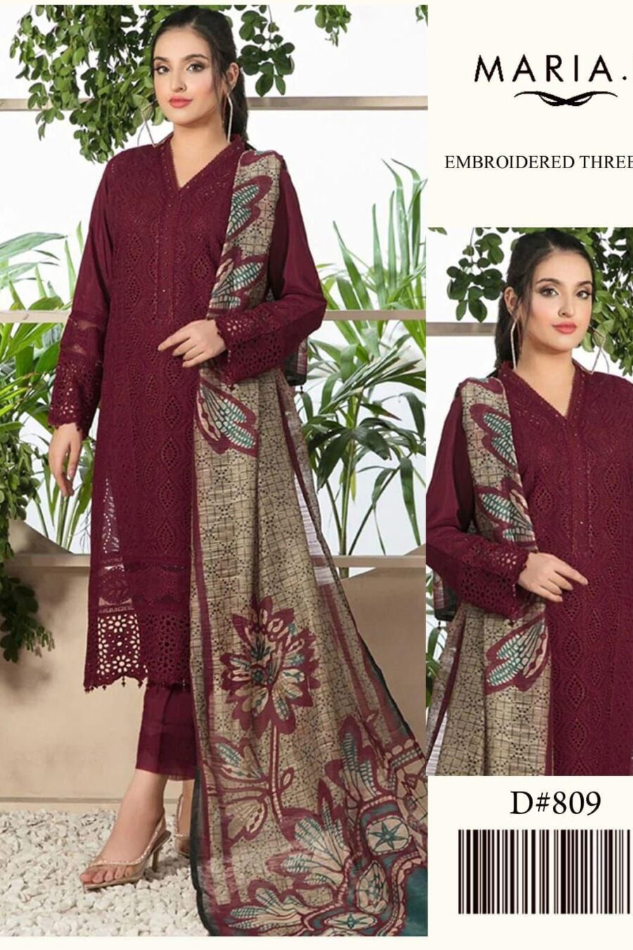 MARIA B  LAWN  WITH  DIGITAL Daimond Code:809 DUPATTA MOST DEMANDING ARTICLE