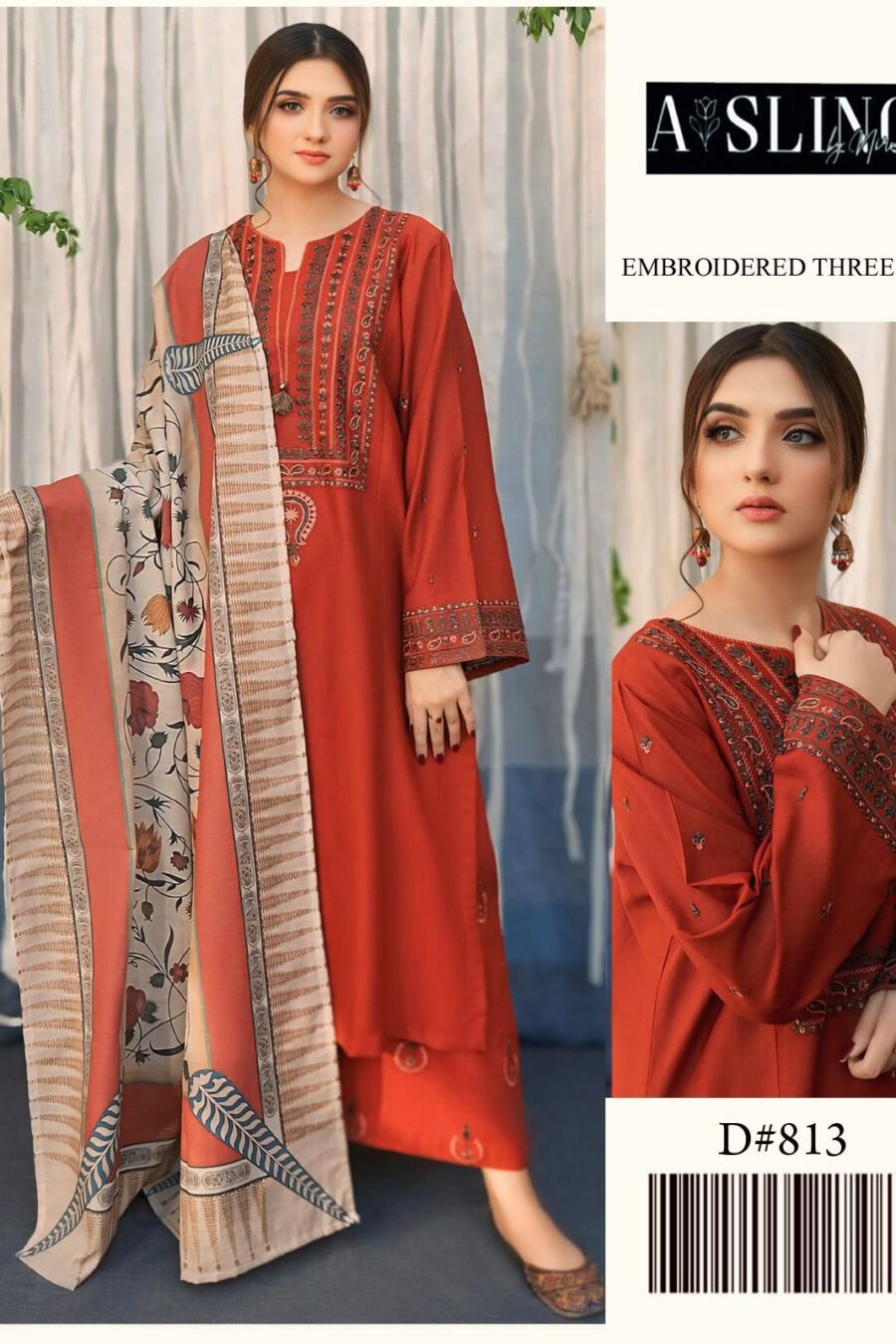 ASLING LAWN  WITH  DIGITAL Diamond DUPATTAMOST DEMANDING ARTICLECode:813/814