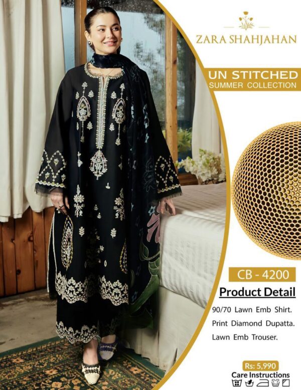 ZARA SHAHJAHAN 4200_Eid CollectionStuff: Best Quality Lawn 90/70