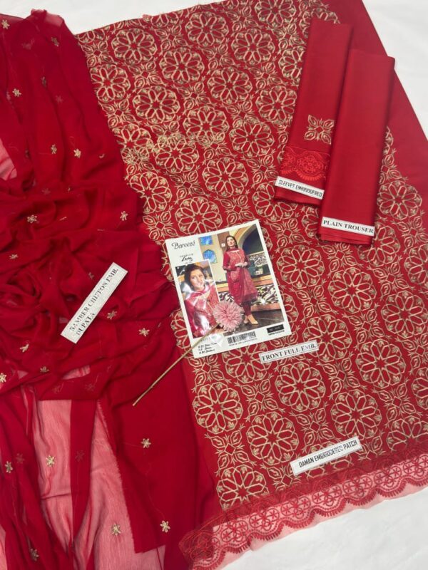 Bareeze code: 6547~3 Piece 
Fabric: A+ Best Quality Airjet Lawn 90/70 - Image 2